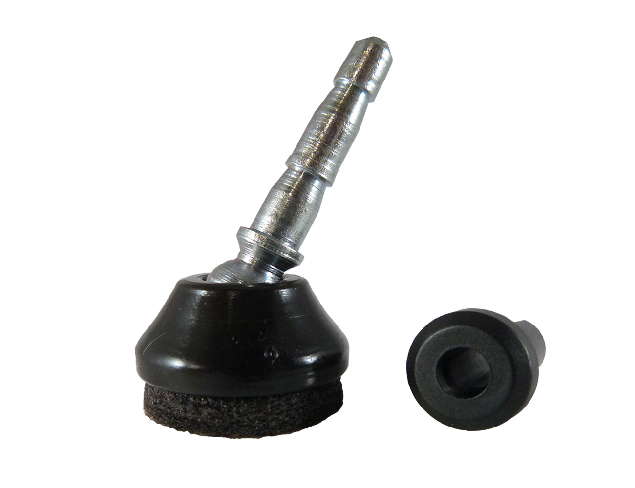 Glisseur articulé avec feutre, tige et douille de montage